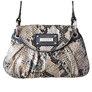 Y2K Vintage MICHE Snake Print Clutch Purse Evening Bag Small Shoulder Mini Bag